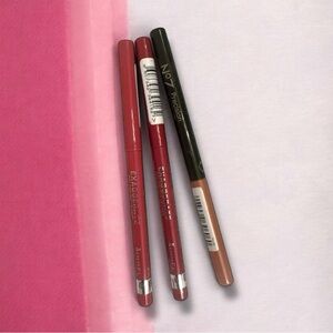 3 Liners: Rimmel Exaggerate Lip Liners, 070 & 063+No. 7 Precision Lip Liner Nude